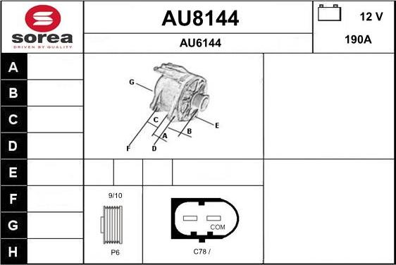 SNRA AU8144 - Alternateur cwaw.fr