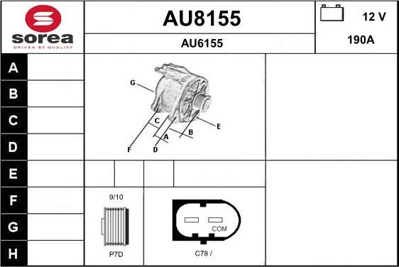 SNRA AU8155 - Alternateur cwaw.fr