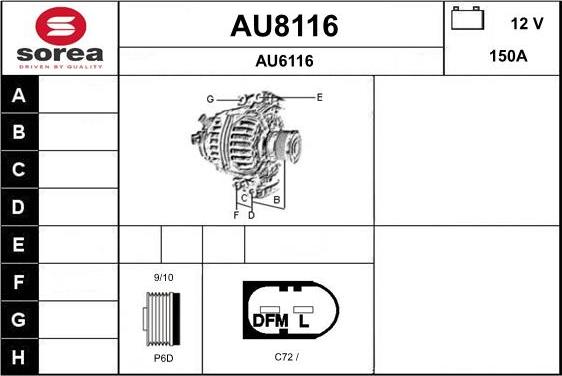 SNRA AU8116 - Alternateur cwaw.fr