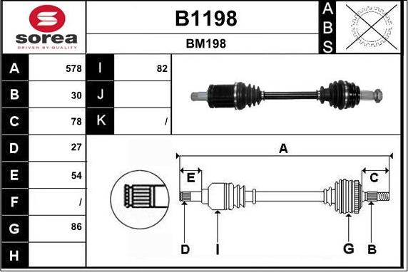 SNRA B1198 - Arbre de transmission cwaw.fr