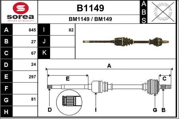 SNRA B1149 - Arbre de transmission cwaw.fr