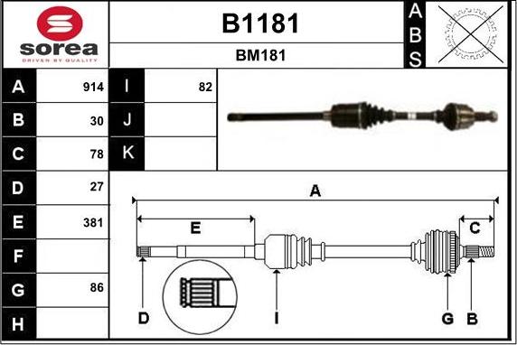 SNRA B1181 - Arbre de transmission cwaw.fr