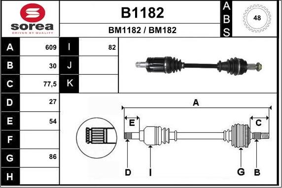 SNRA B1182 - Arbre de transmission cwaw.fr