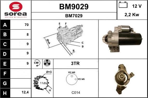 SNRA BM9029 - Démarreur cwaw.fr