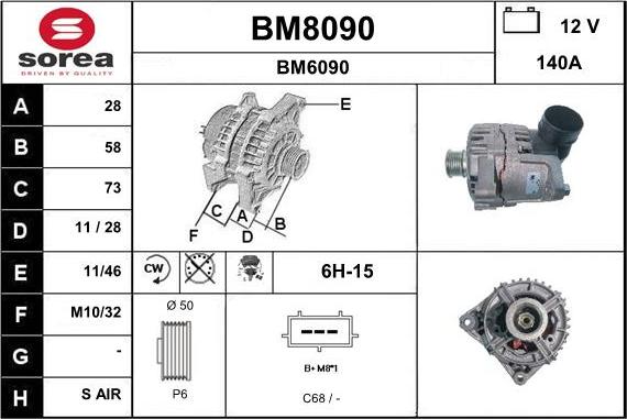 SNRA BM8090 - Alternateur cwaw.fr