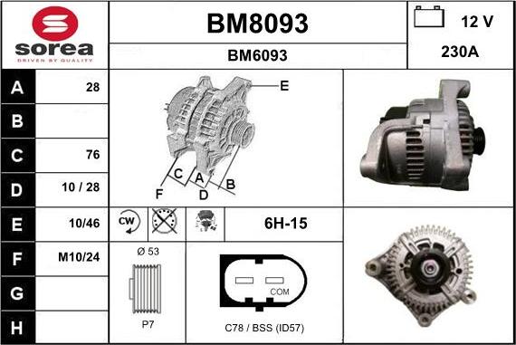 SNRA BM8093 - Alternateur cwaw.fr