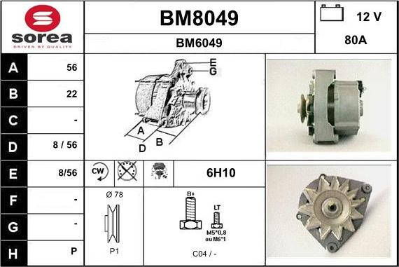 SNRA BM8049 - Alternateur cwaw.fr