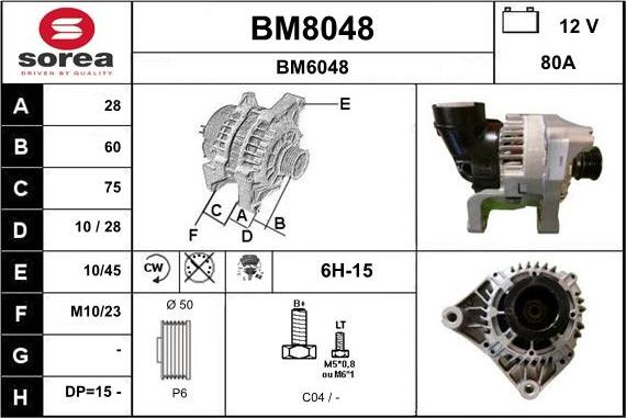 SNRA BM8048 - Alternateur cwaw.fr