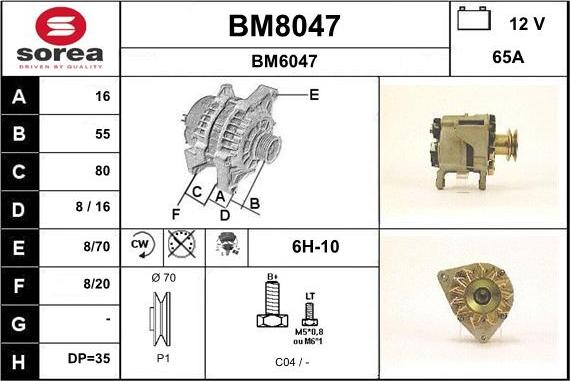 SNRA BM8047 - Alternateur cwaw.fr