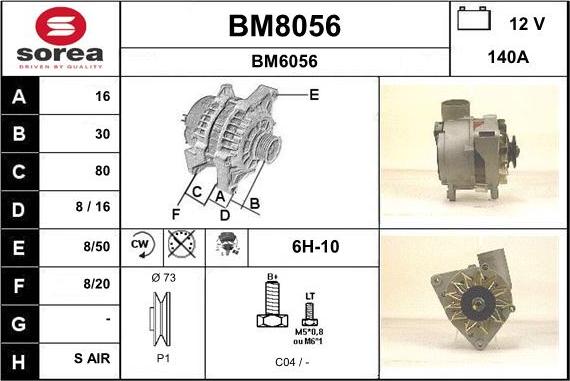 SNRA BM8056 - Alternateur cwaw.fr