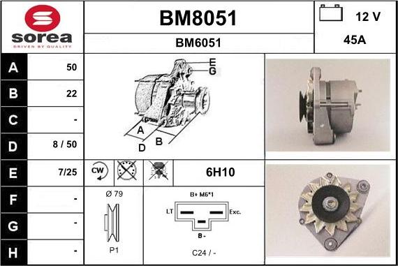 SNRA BM8051 - Alternateur cwaw.fr