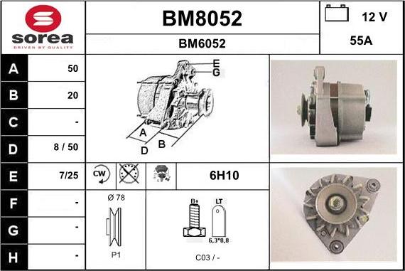 SNRA BM8052 - Alternateur cwaw.fr