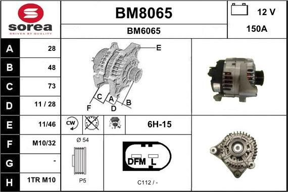 SNRA BM8065 - Alternateur cwaw.fr