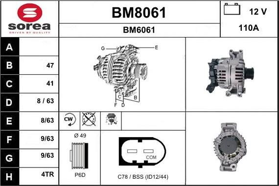 SNRA BM8061 - Alternateur cwaw.fr