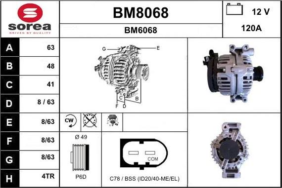 SNRA BM8068 - Alternateur cwaw.fr