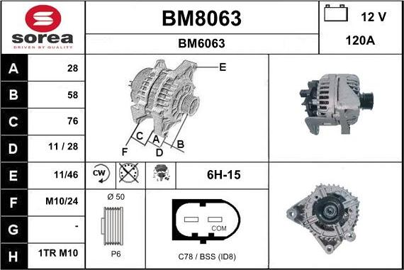 SNRA BM8063 - Alternateur cwaw.fr