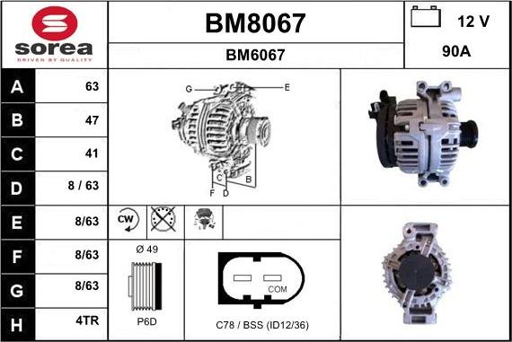 SNRA BM8067 - Alternateur cwaw.fr