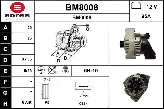 SNRA BM8008 - Alternateur cwaw.fr