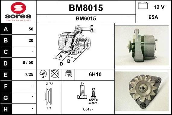 SNRA BM8015 - Alternateur cwaw.fr