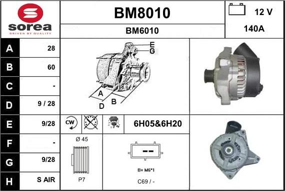 SNRA BM8010 - Alternateur cwaw.fr