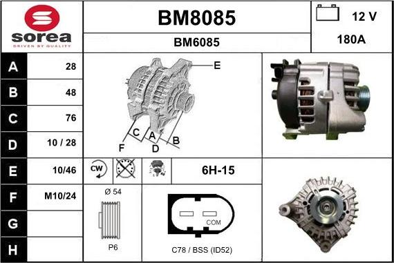 SNRA BM8085 - Alternateur cwaw.fr