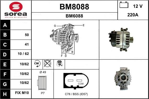 SNRA BM8088 - Alternateur cwaw.fr