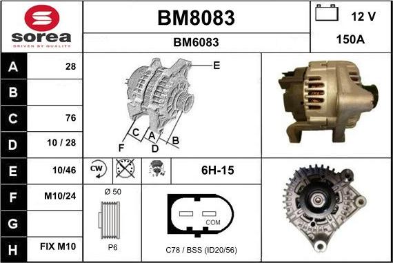 SNRA BM8083 - Alternateur cwaw.fr