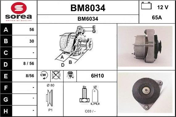 SNRA BM8034 - Alternateur cwaw.fr