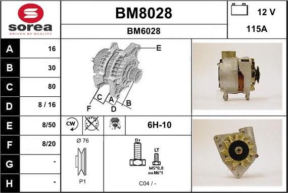 SNRA BM8028 - Alternateur cwaw.fr