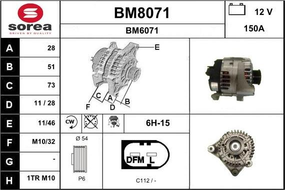 SNRA BM8071 - Alternateur cwaw.fr