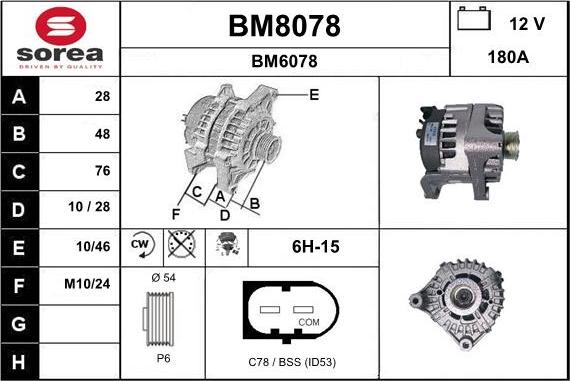 SNRA BM8078 - Alternateur cwaw.fr