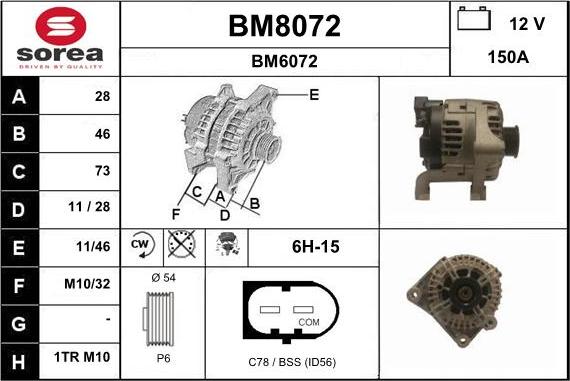 SNRA BM8072 - Alternateur cwaw.fr