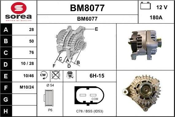 SNRA BM8077 - Alternateur cwaw.fr