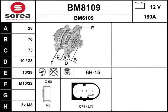 SNRA BM8109 - Alternateur cwaw.fr