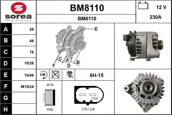 SNRA BM8110 - Alternateur cwaw.fr