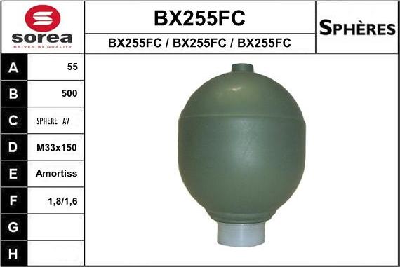 SNRA BX255FC - Accumulateur de pression, suspension / amortissement cwaw.fr