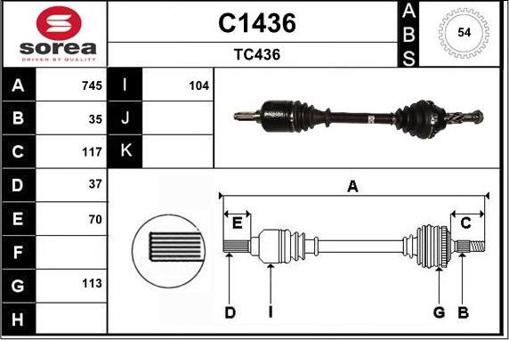 SNRA C1436 - Arbre de transmission cwaw.fr