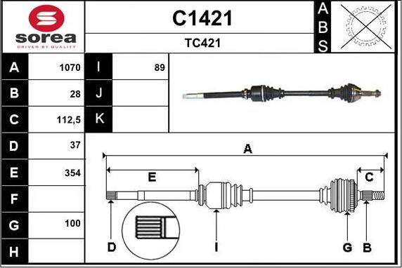 SNRA C1421 - Arbre de transmission cwaw.fr