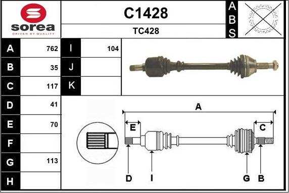 SNRA C1428 - Arbre de transmission cwaw.fr