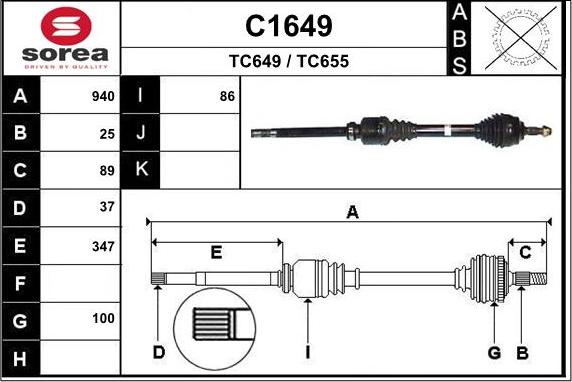 SNRA C1649 - Arbre de transmission cwaw.fr