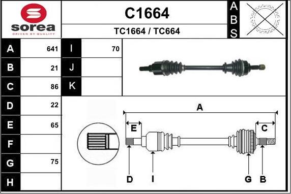 SNRA C1664 - Arbre de transmission cwaw.fr