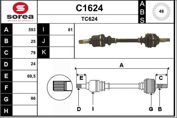 SNRA C1624 - Arbre de transmission cwaw.fr