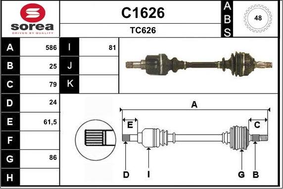 SNRA C1626 - Arbre de transmission cwaw.fr