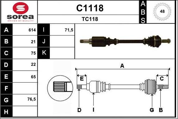 SNRA C1118 - Arbre de transmission cwaw.fr