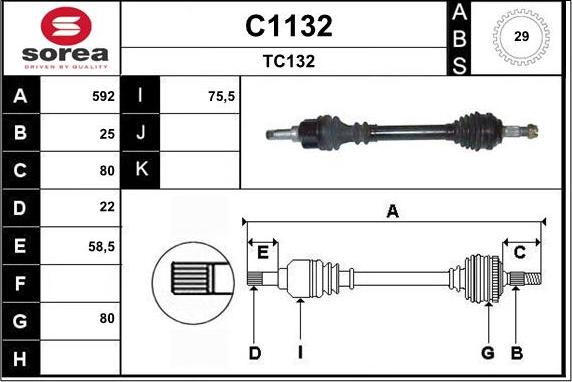 SNRA C1132 - Arbre de transmission cwaw.fr