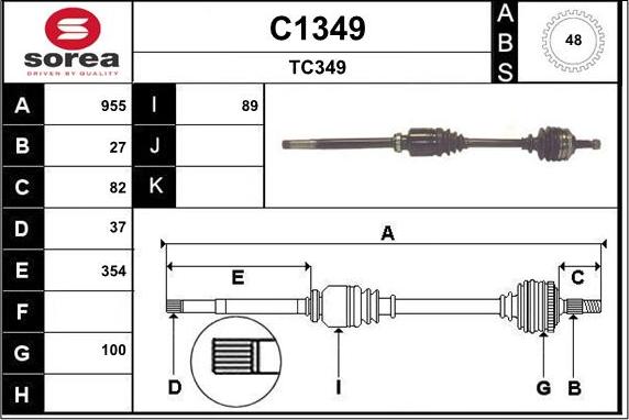 SNRA C1349 - Arbre de transmission cwaw.fr