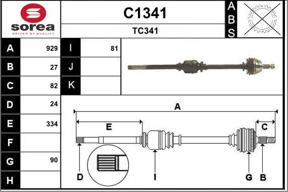 SNRA C1341 - Arbre de transmission cwaw.fr