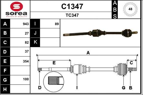 SNRA C1347 - Arbre de transmission cwaw.fr