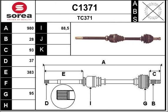 SNRA C1371 - Arbre de transmission cwaw.fr