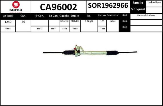 SNRA CA96002 - Crémaillière de direction cwaw.fr